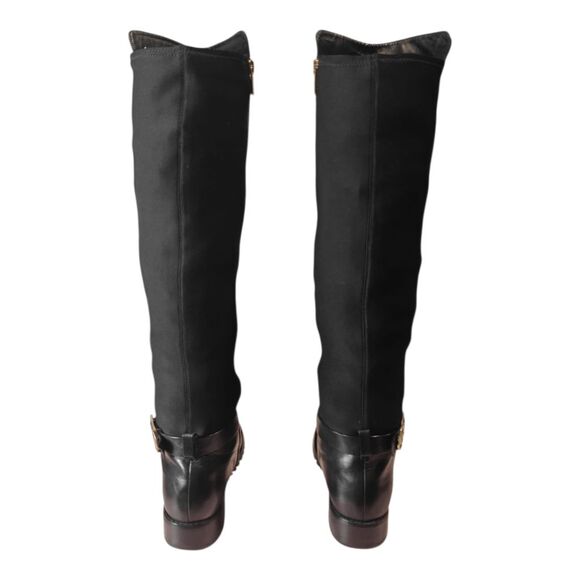MICHAEL KORS Bryce Black Panel Leather Over The Knee Boot Size 8.5M - Picture 6 of 13